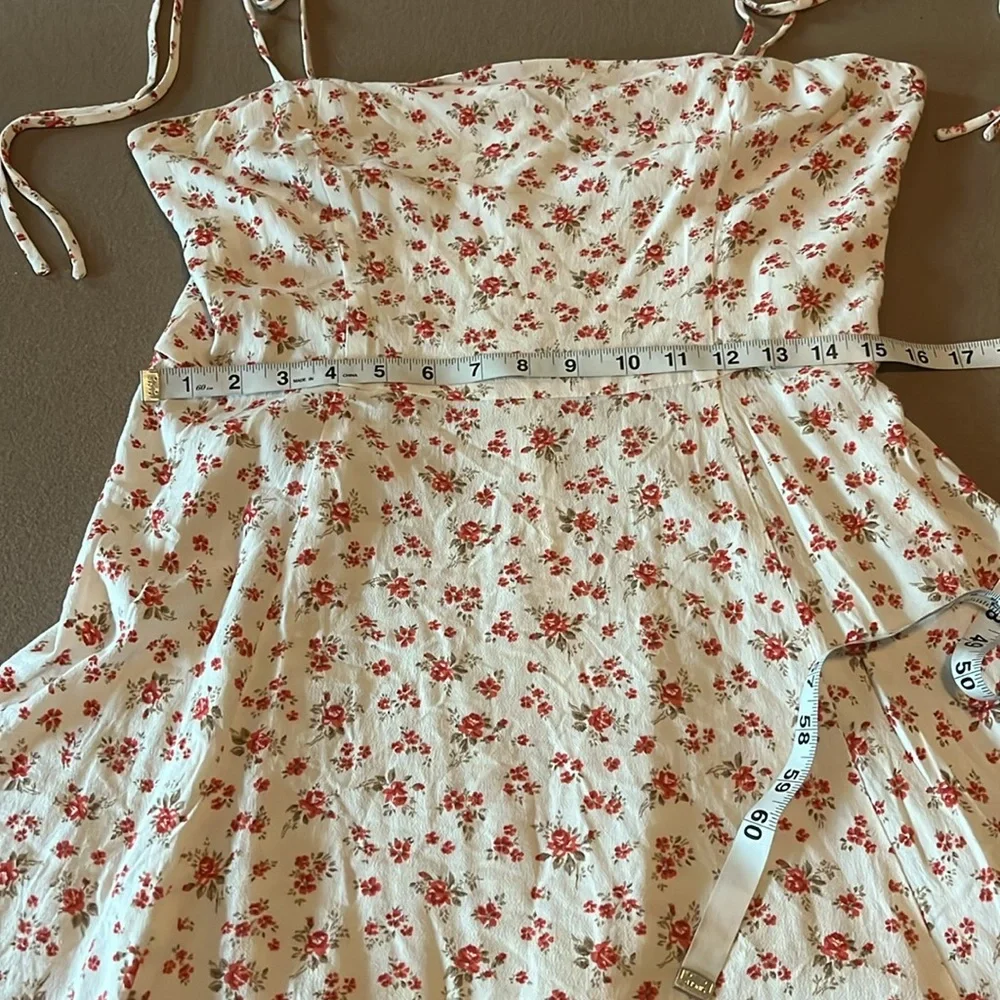 Reformation Bisque Floral Print Mini Dress- 12 - Picture 11 of 14
